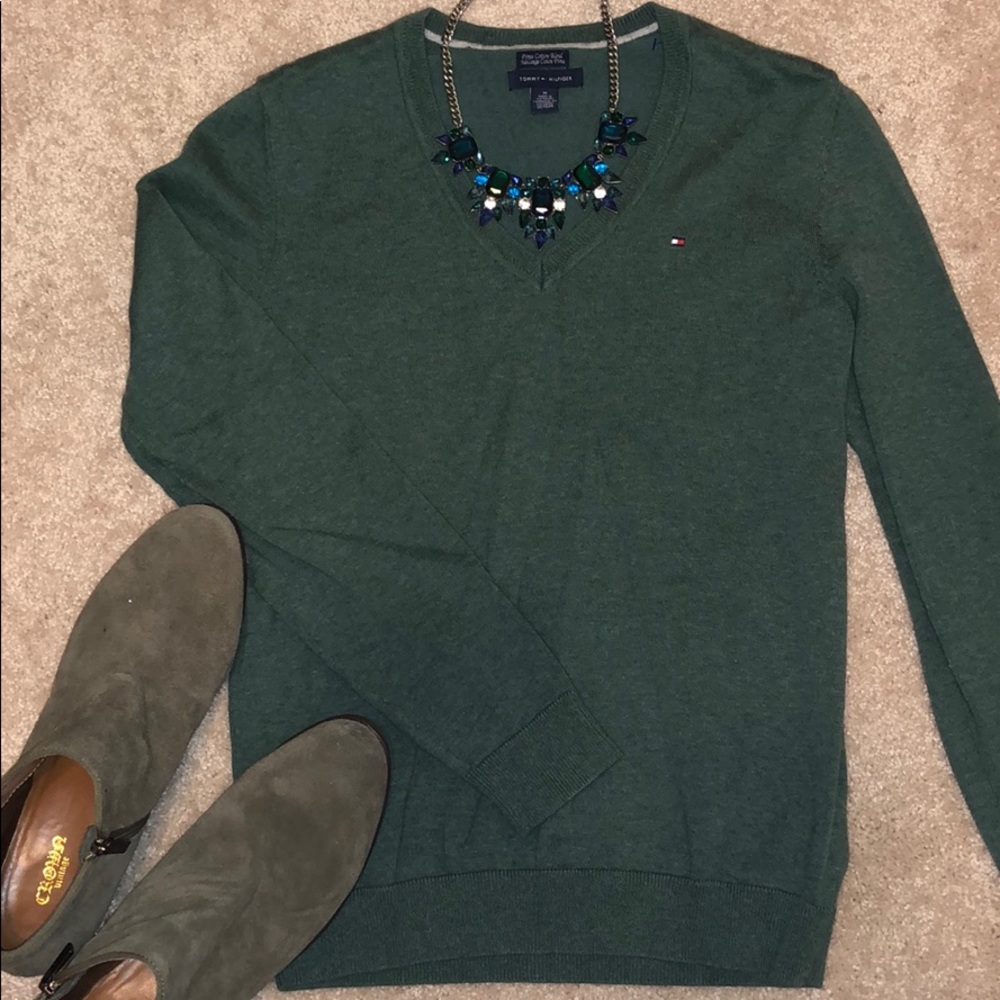 Tommy Hilfiger Green Pullover Sweater